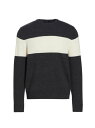 セオリー 服 メンズ 【送料無料】 セオリー メンズ ニット・セーター アウター Hilles Striped Wool-Blend Sweater pestle melange stone white