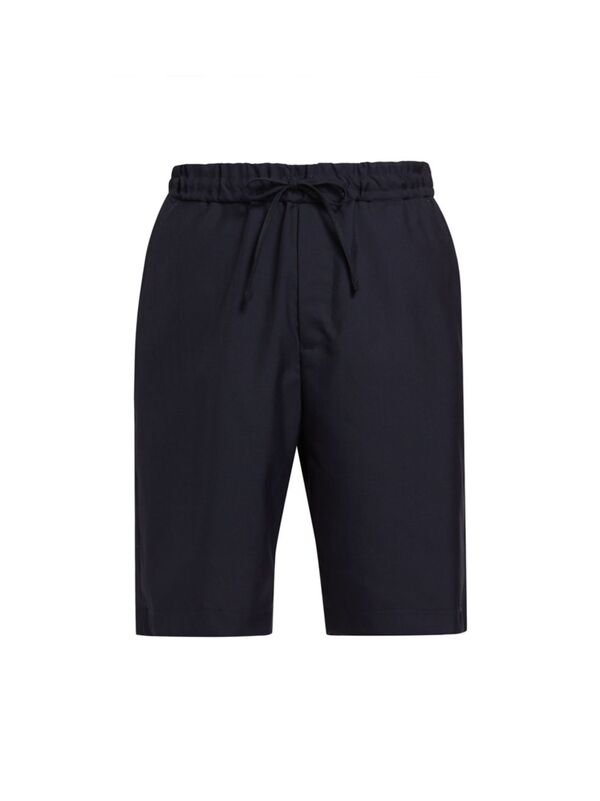 【送料無料】 オフィシンジェネレール メンズ ハーフパンツ・ショーツ ボトムス Hank Drawstring Wool Shorts dark navy white