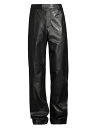 【送料無料】 アレキサンダー・マックイーン レディース カジュアルパンツ ボトムス Leather Straight-Leg Trousers black