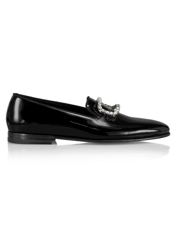 ̵ ޥΥ ֥˥  åݥ󡦥ե 塼 Mariocc Crystal Buckle Patent Leather Loafers black