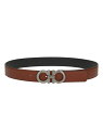 【送料無料】 フェラガモ メンズ ベルト アクセサリー Reversible Gancini Leather Belt cappuccino nero