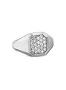 yz fCrbgE[} Y O ANZT[ Streamline Signet Ring in Sterling Silver diamond