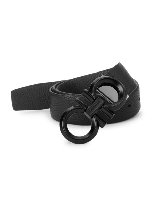 フェラガモ ベルト（メンズ） 【送料無料】 フェラガモ メンズ ベルト アクセサリー Reversible Leather Logo Belt black