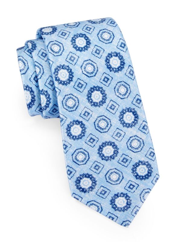 ̵ ȥ  ͥ ꡼ Mosaic Silk Tie lt blue