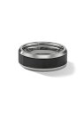 yz fCrbgE[} Y O ANZT[ Beveled Band Ring in Titanium black