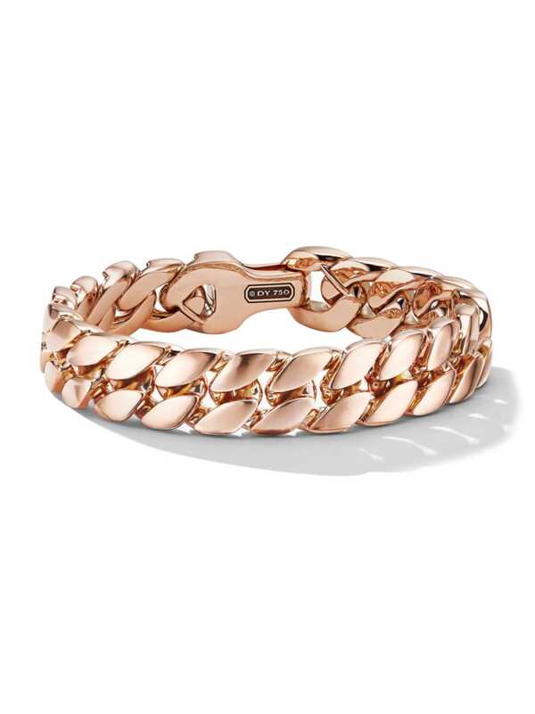 【送料無料】 デイビット・ユーマン メンズ ブレスレット・バングル・アンクレット アクセサリー Curb Chain Bracelet in 18K Rose Gold rose gold