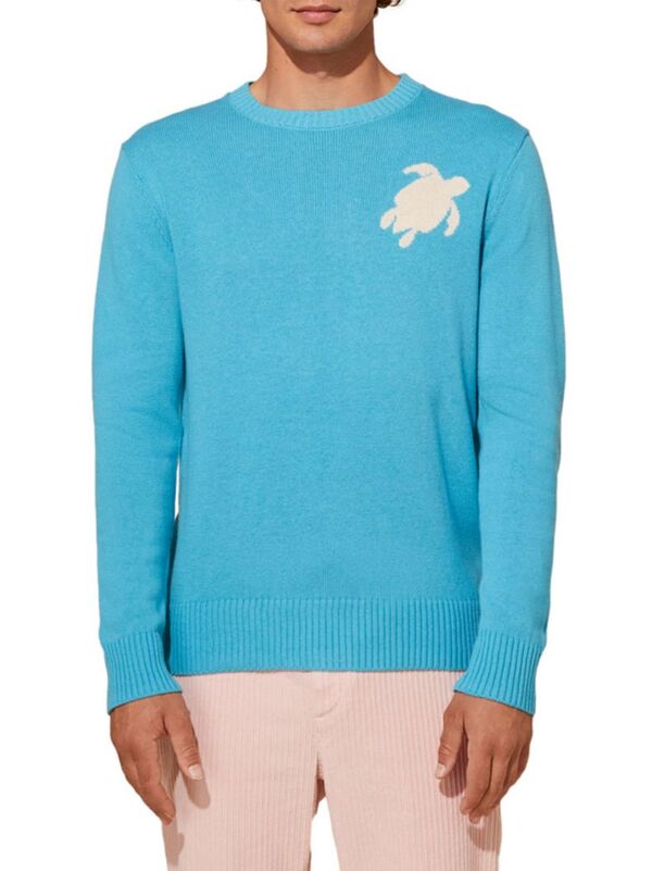 【送料無料】 ヴィルブレクイン メンズ ニット・セーター アウター Rayol Logo Cotton-Blend Crewneck Sweater st tropez