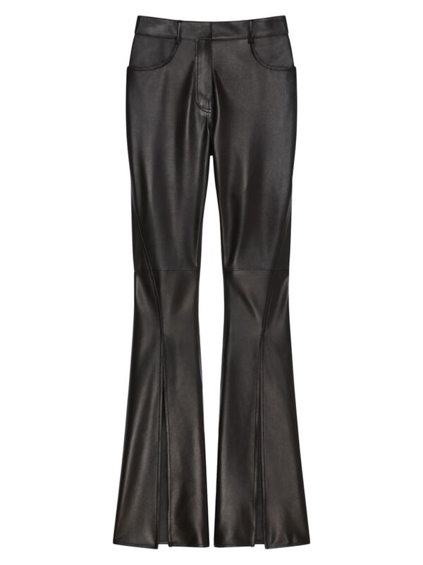 【送料無料】 ジバンシー レディース カジュアルパンツ ボトムス Bootcut Pants in Leather with Slits black