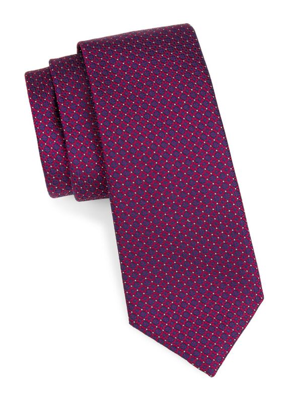 yz Ji[ Y lN^C ANZT[ Abstract Silk Tie dark red