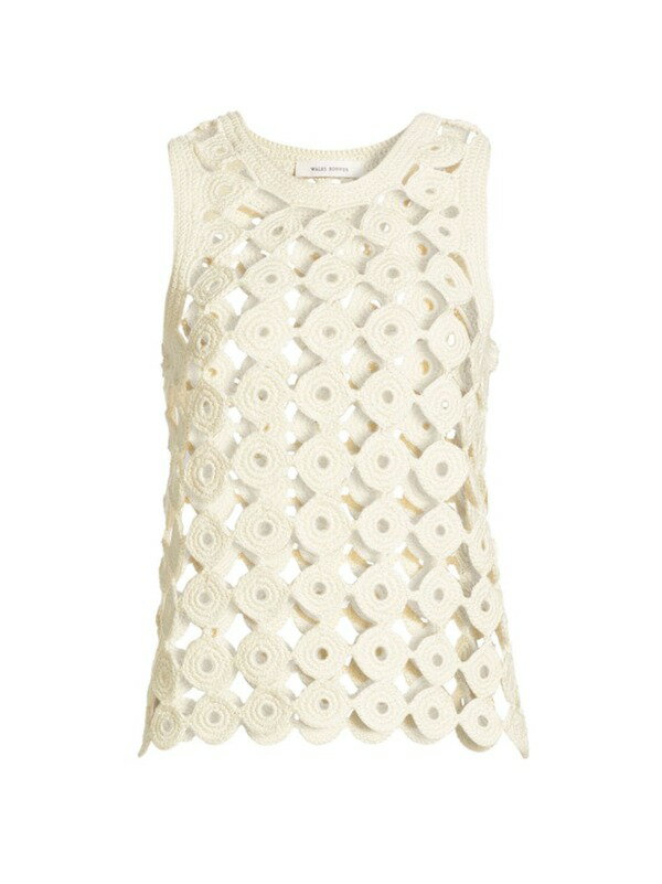 ̵ 륺 ܥʡ ǥ 󥯥ȥå ȥåץ Stanza Openwork Crochet Tank ivory