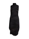 【送料無料】 ロエベ レディース ワンピース トップス Draped Silk Midi-Dress black