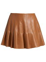 【送料無料】 アリス アンド オリビア レディース スカート ボトムス Carter Vegan Leather Pleated Miniskirt camel