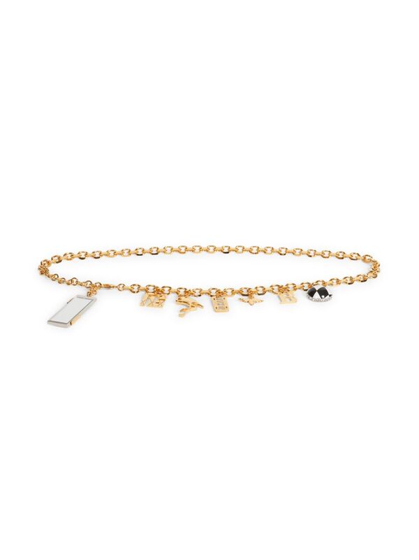 ̵ Хޥ ǥ ٥ ꡼ Miami Crystal-Embellished Pendant Chain Belt gold