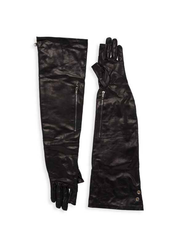 【送料無料】 リックオウエンス メンズ 手袋 アクセサリー Bahaus Leather Gloves black