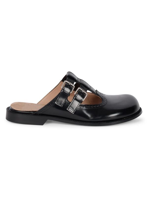 【送料無料】 ロエベ メンズ サンダル シューズ Campo Leather Mary Jane Mules black