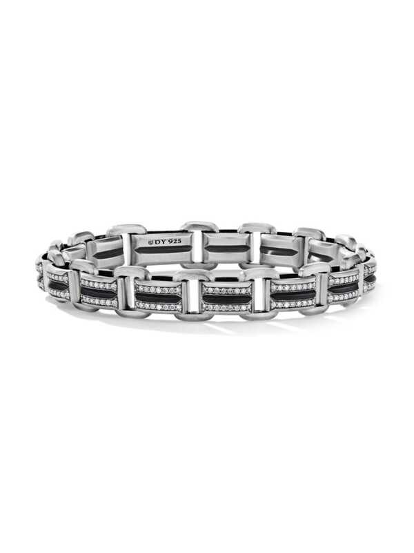 yz fCrbgE[} Y uXbgEoOEANbg ANZT[ Deco Beveled Link Bracelet in Sterling Silver diamond