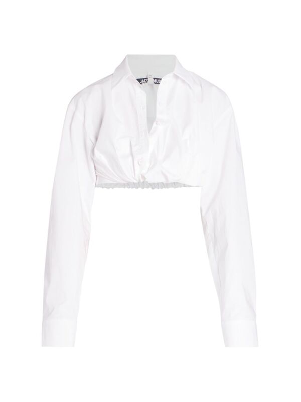 ̵ 㥯ॹ ǥ  ȥåץ Bahia Bubble Crop Shirt white