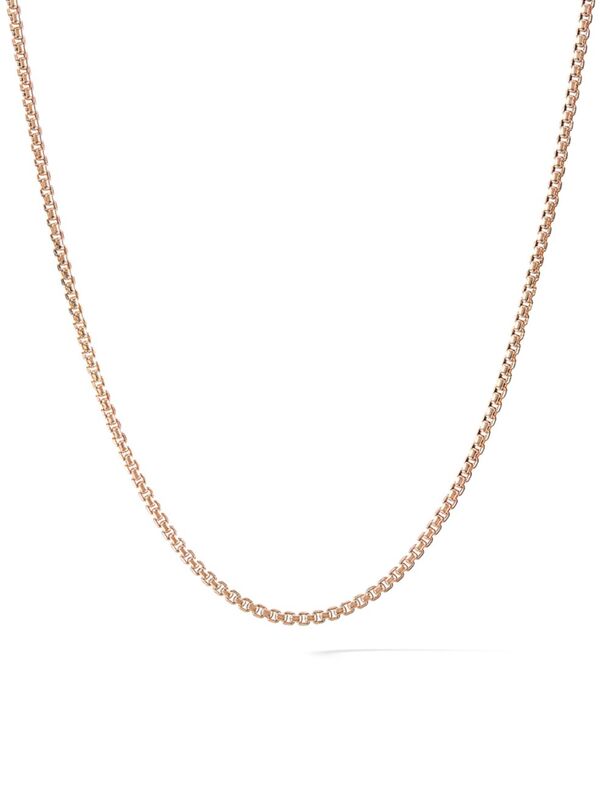 yz fCrbgE[} fB[X lbNXE`[J[Ey_ggbv ANZT[ Box Chain Necklace in 18K Rose Gold 1.7MM rose gold