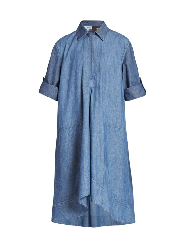 【送料無料】 ロエベ レディース ワンピース トップス LOEWE x Paula's Ibiza Two-Tone Chambray Tunic..