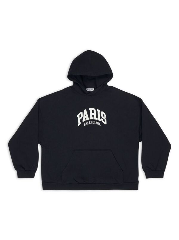 ̵ Х󥷥 ǥ ѡå  Cities Paris Hoodie Wide Fit black white