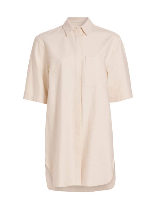 【送料無料】 ルルスタジオ レディース ワンピース トップス Basava Cotton-Blend Shirtdress rice ivory