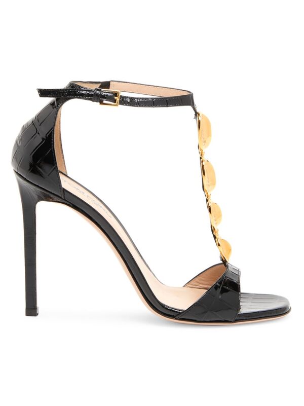 【送料無料】 トム・フォード レディース ヒール シューズ Titan 105MM Leather Stiletto Sandals black