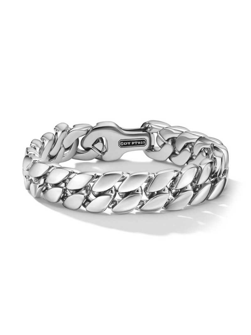 【送料無料】 デイビット・ユーマン メンズ ブレスレット・バングル・アンクレット アクセサリー Curb Chain Bracelet in Platinum 14.5MM silver