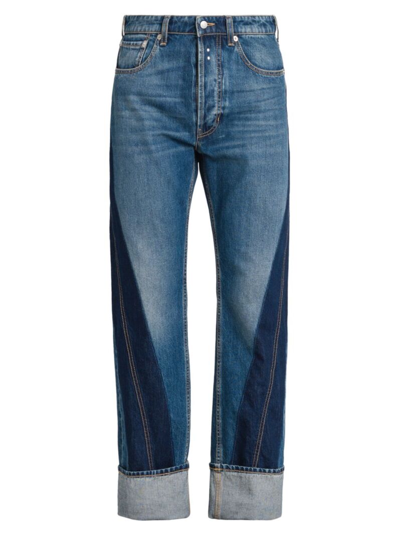  アレキサンダー・マックイーン メンズ デニムパンツ ジーンズ ボトムス Twisted Straight-Leg Jeans blue washed