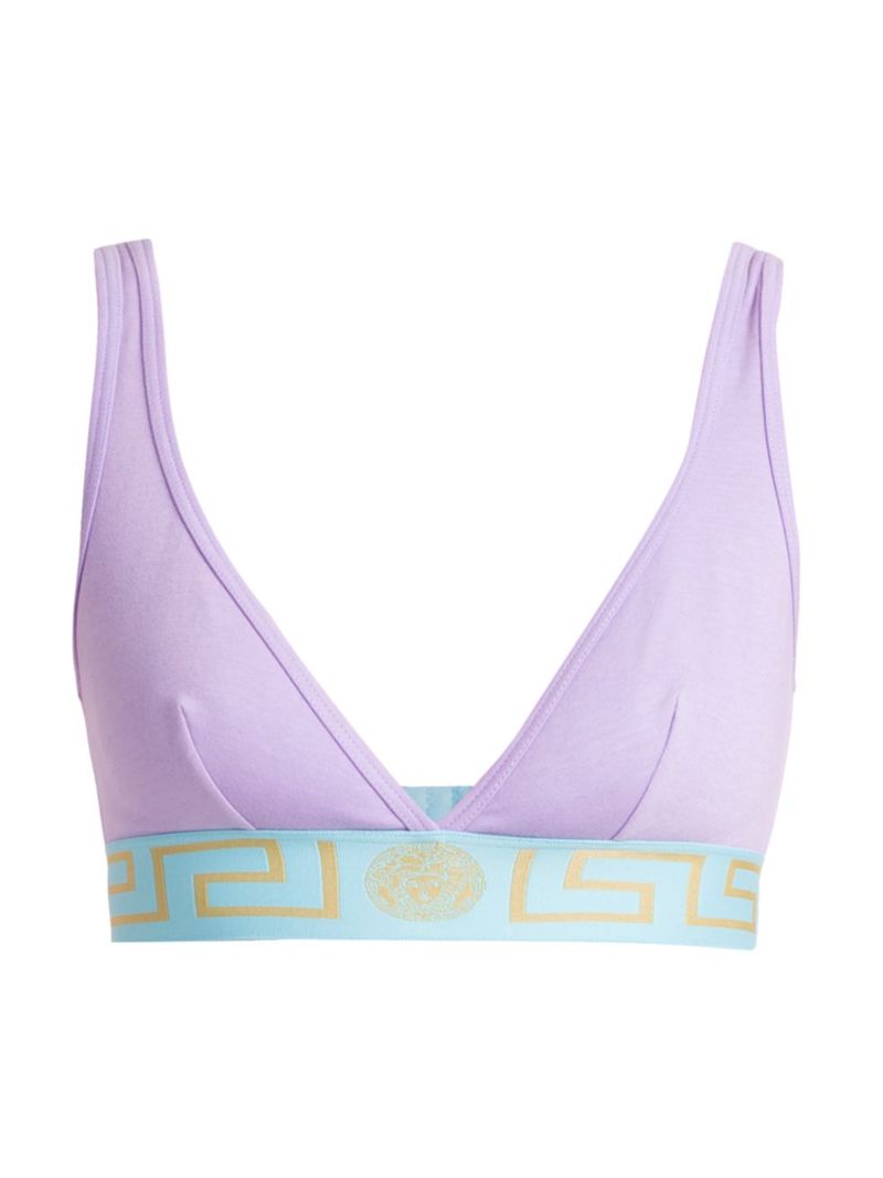 versace 【送料無料】 ヴェルサーチ レディース ブラジャー アンダーウェア Greca Border Bralette liatris splash