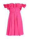 【送料無料】 ジャンバティスタ ヴァリ レディース ワンピース トップス Silk Off-The-Shoulder Ruffle Dress pink