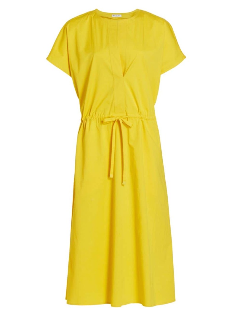 ̵ ԥ ǥ ԡ ȥåץ Paneled Side Cotton-Stretch Midi-Dress lemon popsicle white