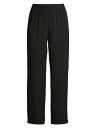 【送料無料】 エイリーンフィッシャー レディース デニムパンツ ボトムス Silk Straight-Leg Ankle Pants black