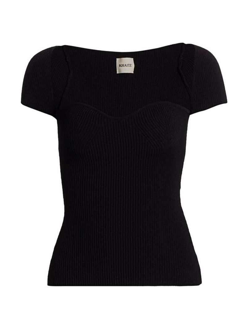 【送料無料】 カイト レディース ニット・セーター アウター Ista Ribbed Corset Sweater black