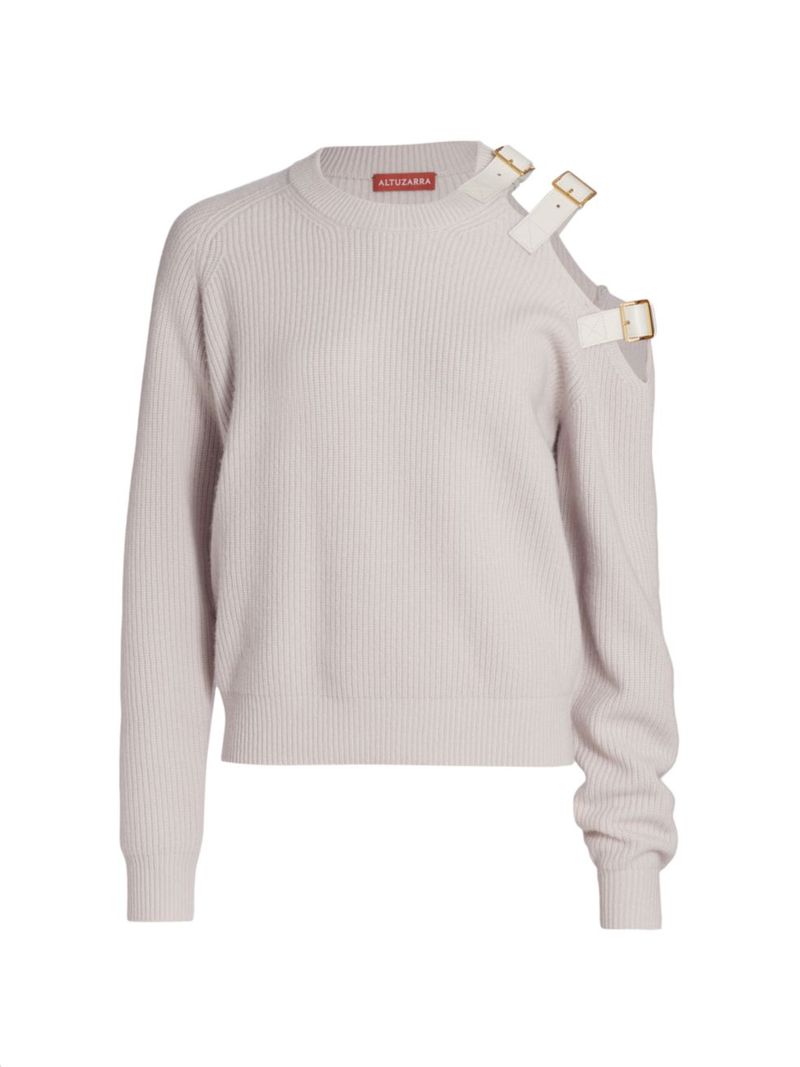 ̵ 奶 ǥ ˥åȡ  Ness Shoulder Buckle Sweater enoki