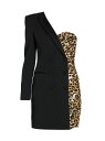 【送料無料】 モスキーノ レディース ワンピース トップス Blazer & Cheetah Print Mini-Dress fantasy print black