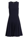 【送料無料】 アクリス レディース ワンピース トップス Zipper-Accented Wool Dress navy