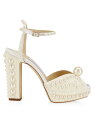 【送料無料】 ジミーチュー レディース サンダル シューズ Sacaria Faux Pearl-Embellished Sandals white