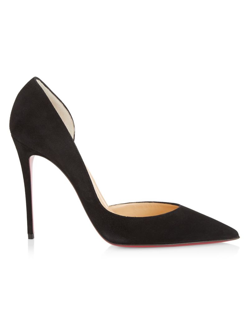 【送料無料】 クリスチャン・ルブタン レディース パンプス シューズ Iriza Half d'Orsay Suede Pumps black