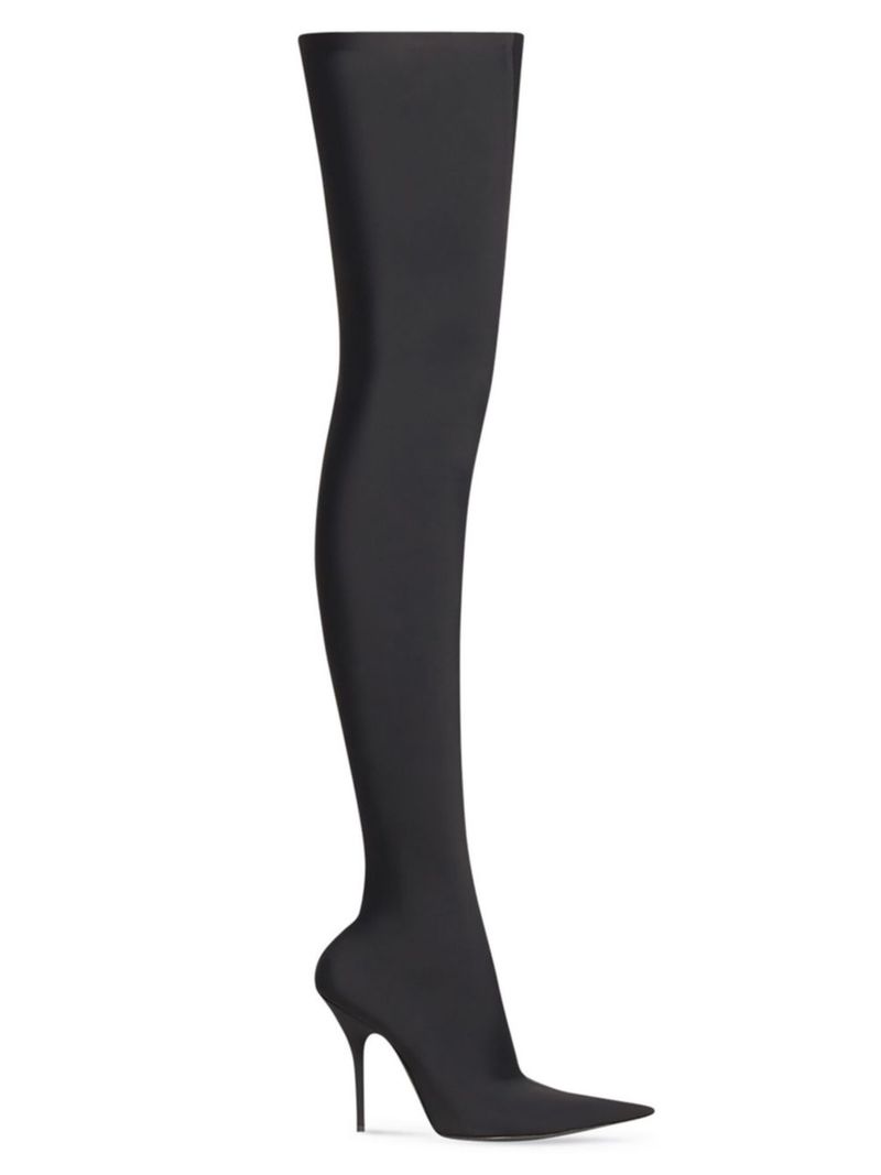 【送料無料】 バレンシアガ レディース ブーツ・レインブーツ シューズ Knife 110mm Over-the-knee Boot black