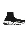 【送料無料】 バレンシアガ レディース スニーカー シューズ Speed 2.0 Recycled Knit Sneaker With Bicolor Sole black white