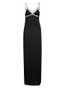 【送料無料】 キキデモントパーネス レディース ナイトウェア アンダーウェア Peep Show Silk Maxi Dress black