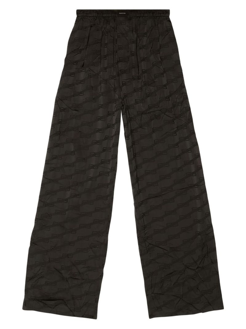 【送料無料】 バレンシアガ レディース ナイトウェア アンダーウェア BB Monogram Pajama Pant black