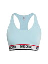 【送料無料】 モスキーノ レディース ブラジャー スポーツブラ アンダーウェア Core Stretch Cotton Logo Sports Bra light blue