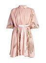 【送料無料】 ジャンバティスタ ヴァリ レディース シャツ トップス Collared Cotton Gauze Caftan ivoire rose