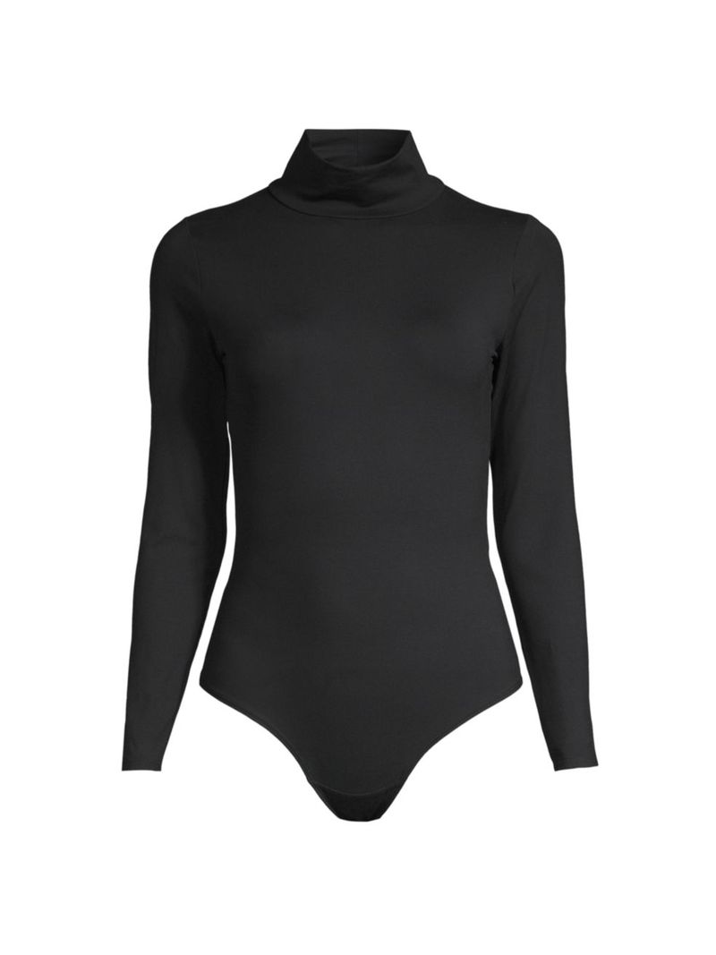 【送料無料】 スパンク レディース シャツ トップス Long Sleeve Turtleneck Bodysuit classic black