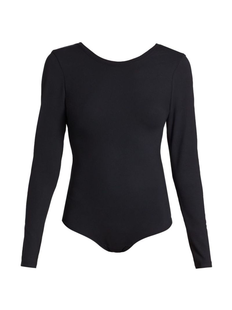 【送料無料】 スパンク レディース シャツ トップス Long Sleeve Scoop Bodysuit classic black