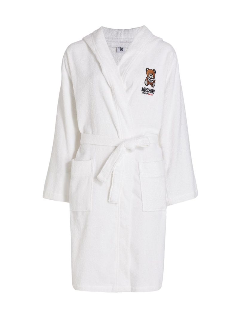 【送料無料】 モスキーノ レディース ナイトウェア アンダーウェア Underbear Terry Robe white