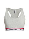 【送料無料】 モスキーノ レディース ブラジャー スポーツブラ アンダーウェア Core Logo-Hem Sports Bra grey