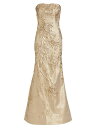 【送料無料】 ルネルイス レディース ワンピース トップス Floral Embroidered Gown champagne