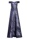 【送料無料】 ルネルイス レディース ワンピース トップス Brocade Off-The-Shoulder Gown wisteria